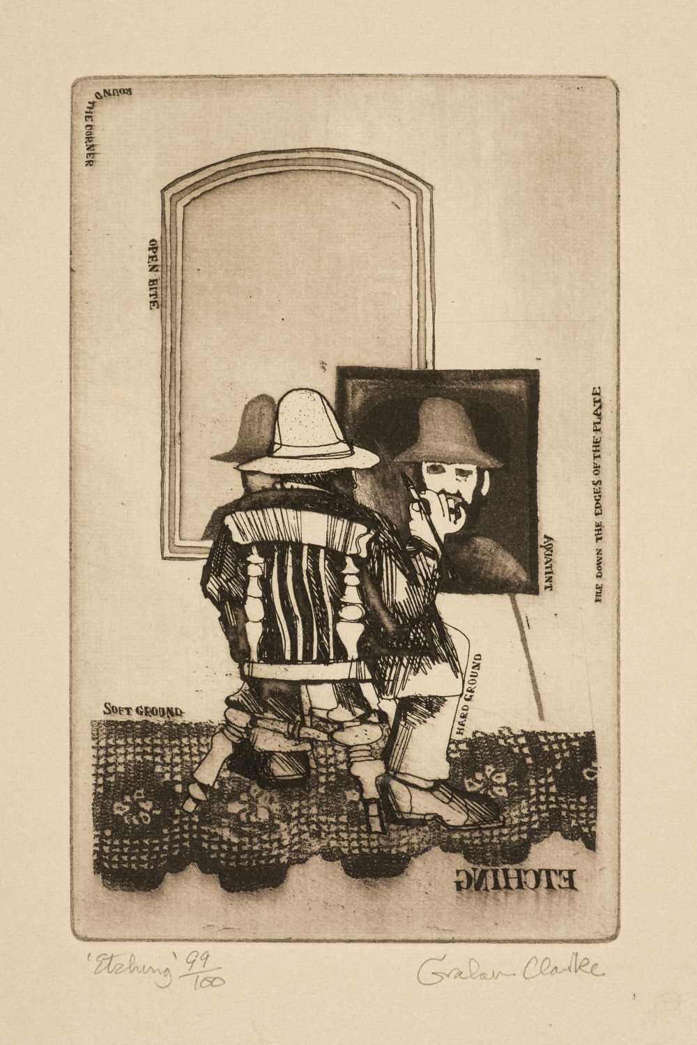 Lot 604 - Clarke (Graham, 1941-). Etching, 1976, and two others