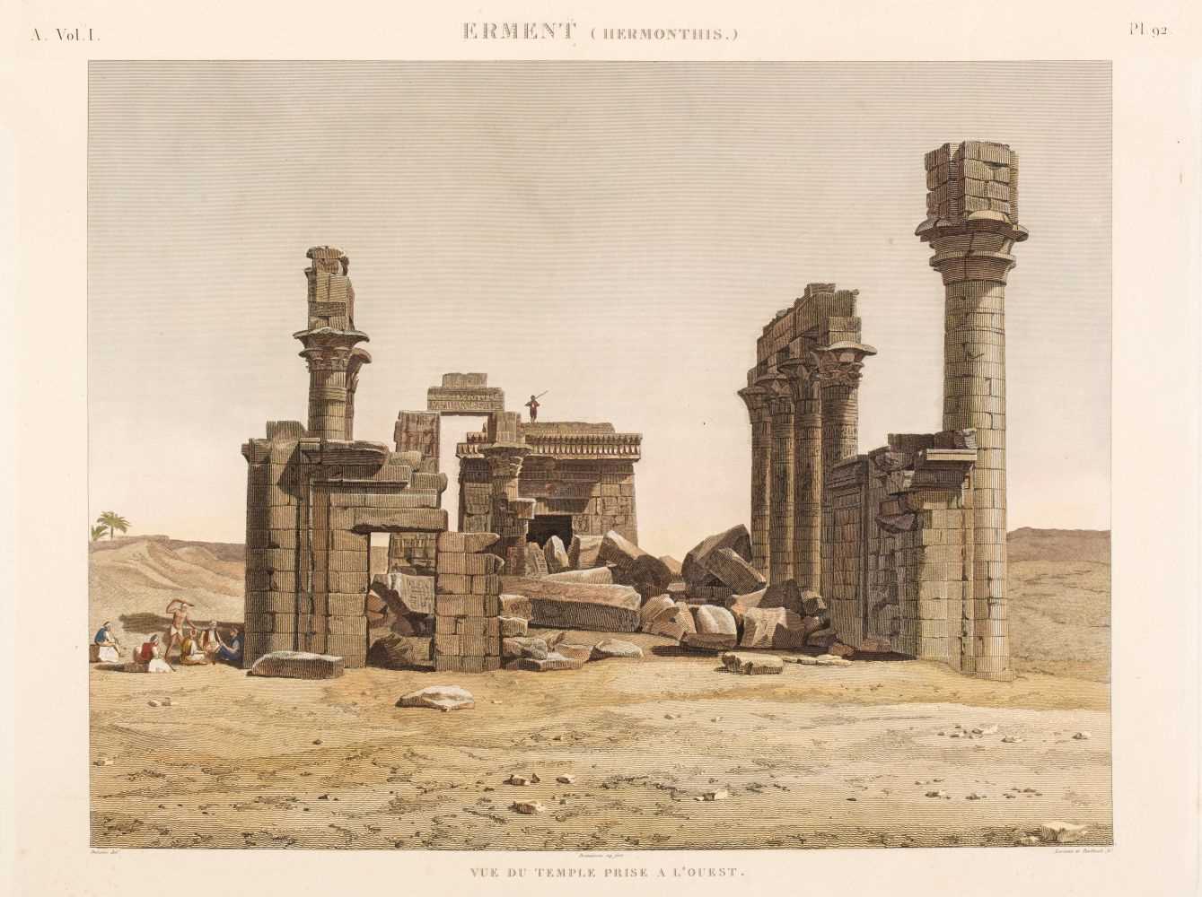 Lot 10 - Egypt. 10 views on 8 sheets from Description de l'Egypt, 1809-22.