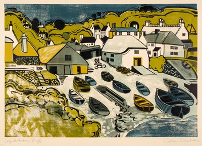 Lot 599 - Clarke (Graham, 1941-). Cadgwith Harbour, circa 1967