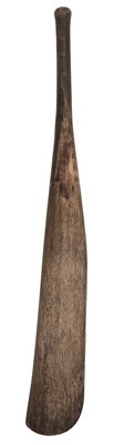 Lot 112 - Cricket Bat. A reproduction of an early 1750s' cricket bat, probably English, (?)20th century