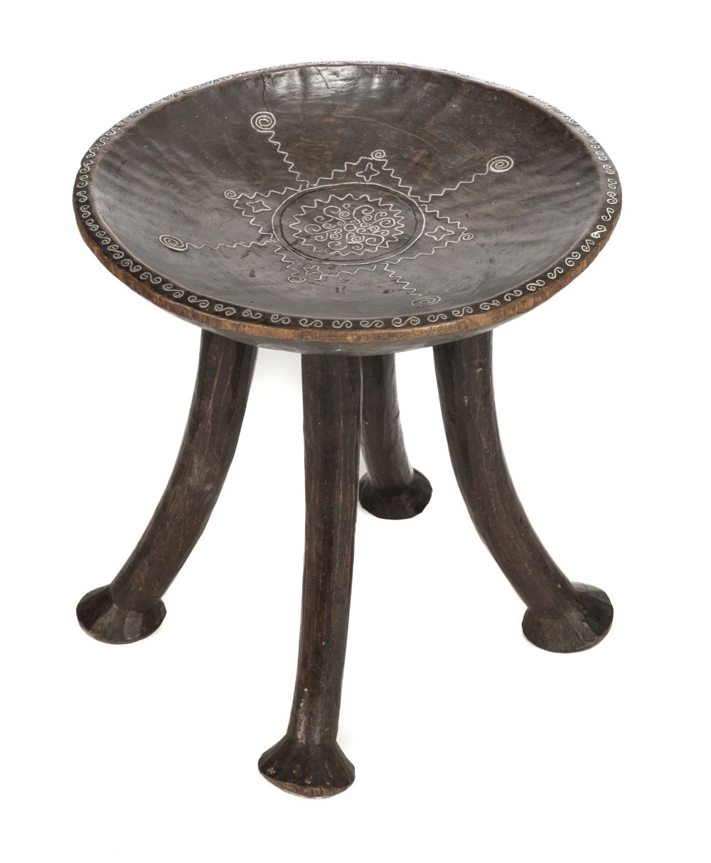 Lot 194 Kenya. A Luo carved wood stool