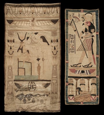 Lot 241 - Egyptology. Two 1920s wall hangings