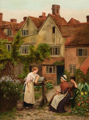 Lot 436 - Fletcher (William Teulon Blandford, 1858-1936). Village Gossips