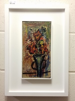 Lot 670 - Durrant (Roy Turner, 1925-1998). Still life with flowers in a vase, 1948
