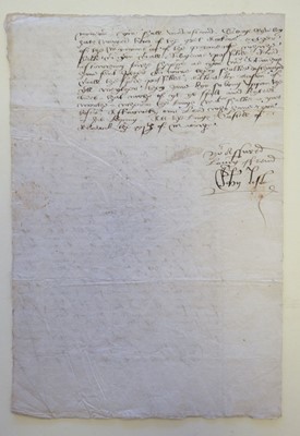 Lot 201 - Dudley (John, 1504-1553). A rare Letter Signed, 'John Lisle', Alnwick Castle, 6 March, c.1542-47