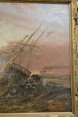 Lot 453 - Watson (John Dawson, 1832-1892). Shipwreck, oil on canvas