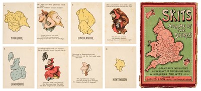 Lot 452 - Anthropomorphic map cards. Skits, A Game of the Shires, circa 1900