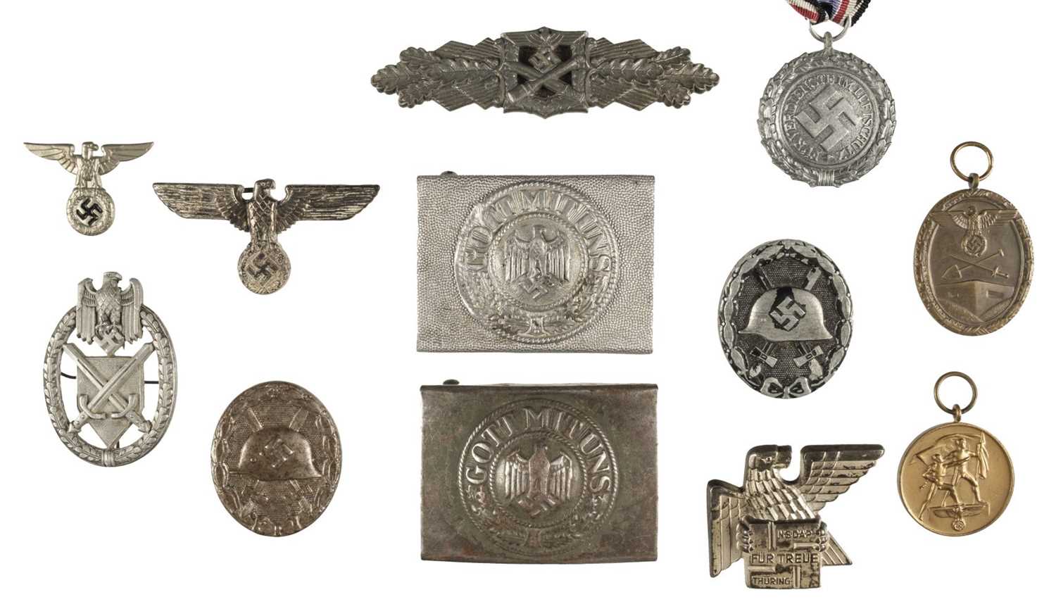 Lot 424 - Third Reich. WWII German Close Combat Clasp and other  items