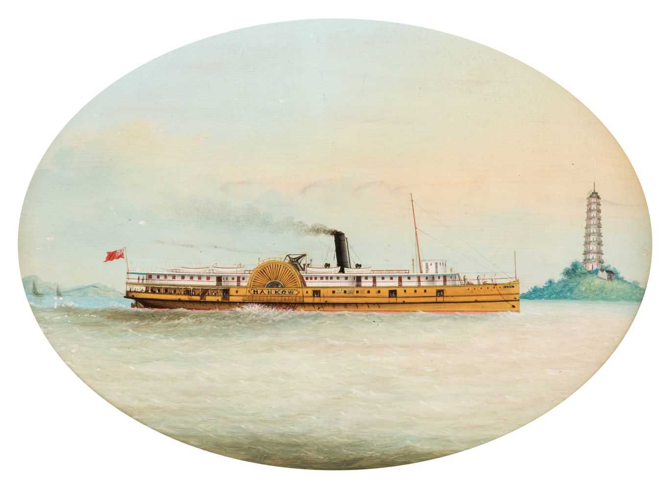 Lot 413 - China Trade School. The Paddle Steamer, circa 1890-1910