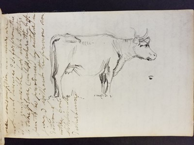 Lot 452 - Sketchbook. An artist's small sketchbook, circa 1840s