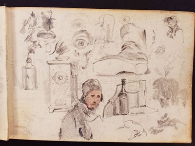 Lot 452 - Sketchbook. An artist's small sketchbook, circa 1840s