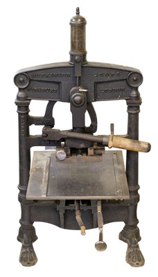 Lot 545 - Printing/blocking press. A Hopkinson Albion Press, 1847