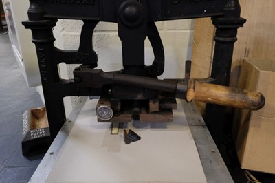 Lot 545 - Printing/blocking press. A Hopkinson Albion Press, 1847