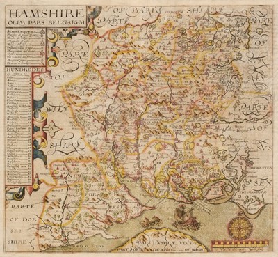 Lot 350 - Hampshire. A collection of approximately 65 maps, 17th - 20th century