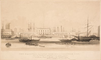 Lot 470 - Piers. Picken (T. lithographer), The Blackwall Railway Terminus & Brunswick Pier, circa 1870