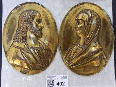 Lot 402 - Plaquettes. Pair of 17th-century plaques