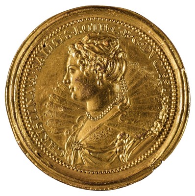 Lot 114 - Medal. Francois II of Lorraine and Christina of Salm, Gilt Bronze Medal
