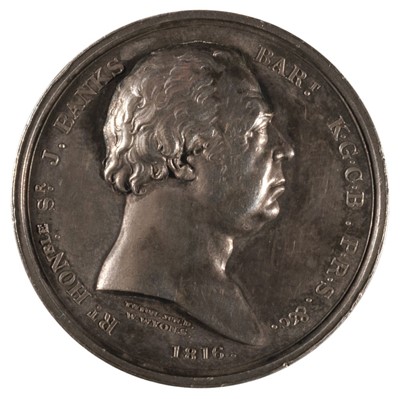 Lot 78 - Medal. Sir Joseph Banks (1743-1820), AR Medal, 1816