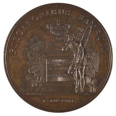 Lot 79 - Medal. Izaak Walton (1593-1683). AE Memorial Medal, 1824