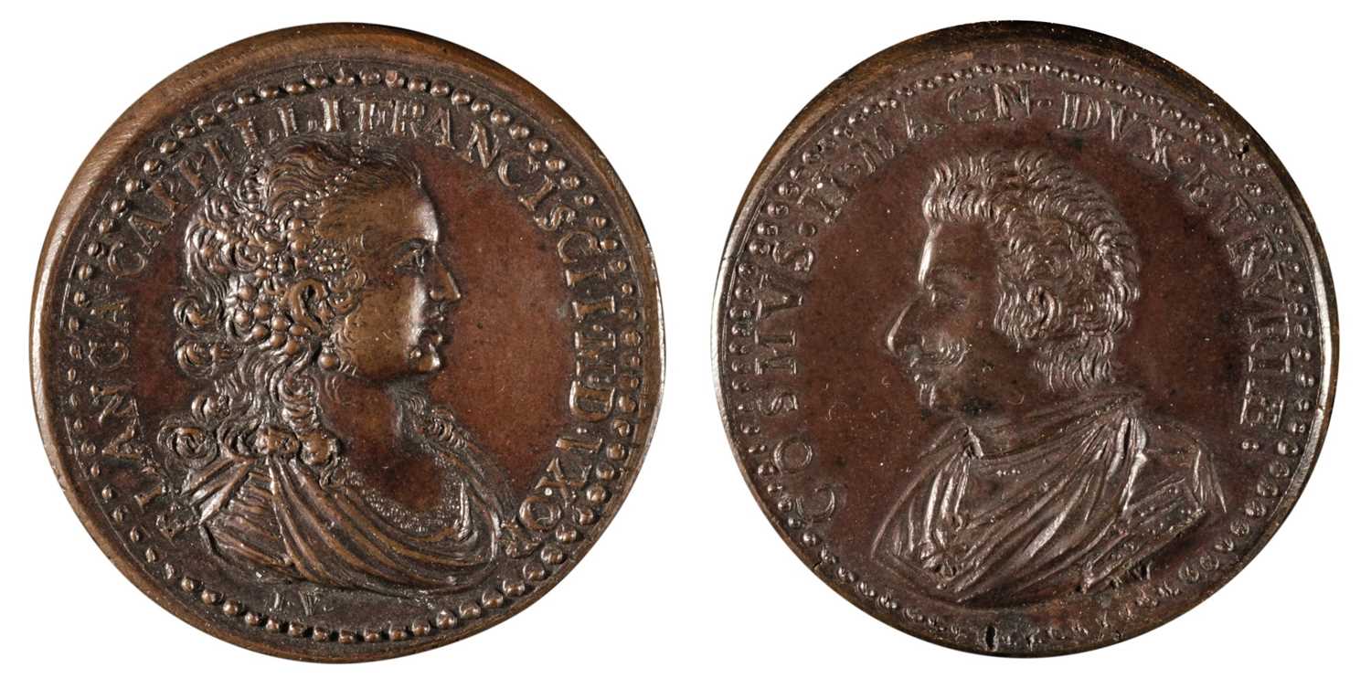 Lot 113 - Medals. Cosimo De Medici (1590-1621) and  Bianca Capello (1548-87). Bronze Medals by Weber