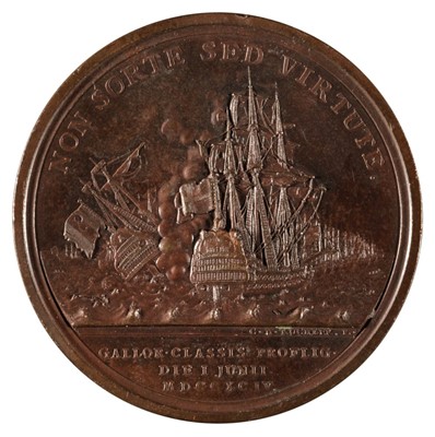 Lot 76 - Medal. Admiral Richard Howe (1725-1799). Copper Medal, 1794
