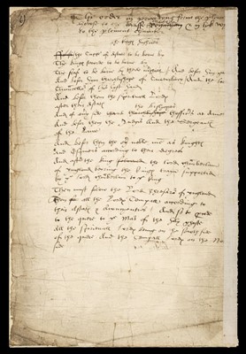 Lot 234 - Henry VIII. Draft document regarding arrangements for a royal procession, c.1529