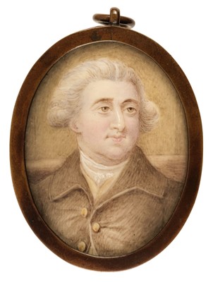 Lot 381 - English School. Portrait miniature of Charles James Fox (1749-1806), circa 1790