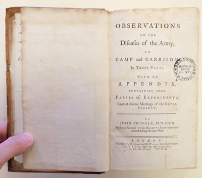 Lot 134 - Pringle (John). Observations on the diseases of the army