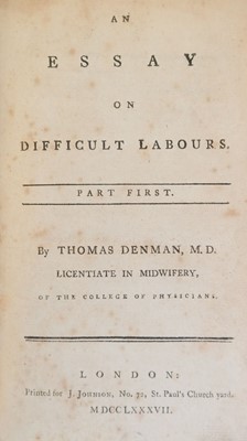 Lot 238 - Hamilton (Alexander). Outlines of the Theory and Practice of Midwifery, 1st edition, 1784