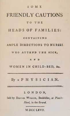 Lot 145 - Johnson (Robert Wallace). Some Friendly Cautions..., 1767