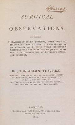 Lot 158 - Abernethy (John). Surgical Observation...,  1804