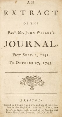 Lot 133 - Wesley (John). An Extract of the Revd. Mr. John Wesley's Journal, 1749