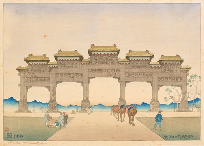 Lot 521 - Bartlett (Charles William, 1860-1940). Gateway to Ming Tombs, circa 1916