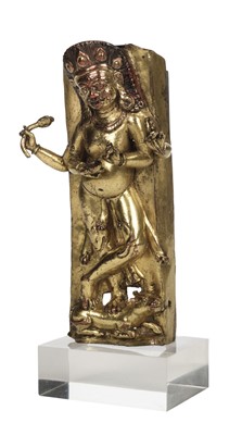 Lot 172 - Nepal. Gilt bronze figure of Bhairava, 17th century