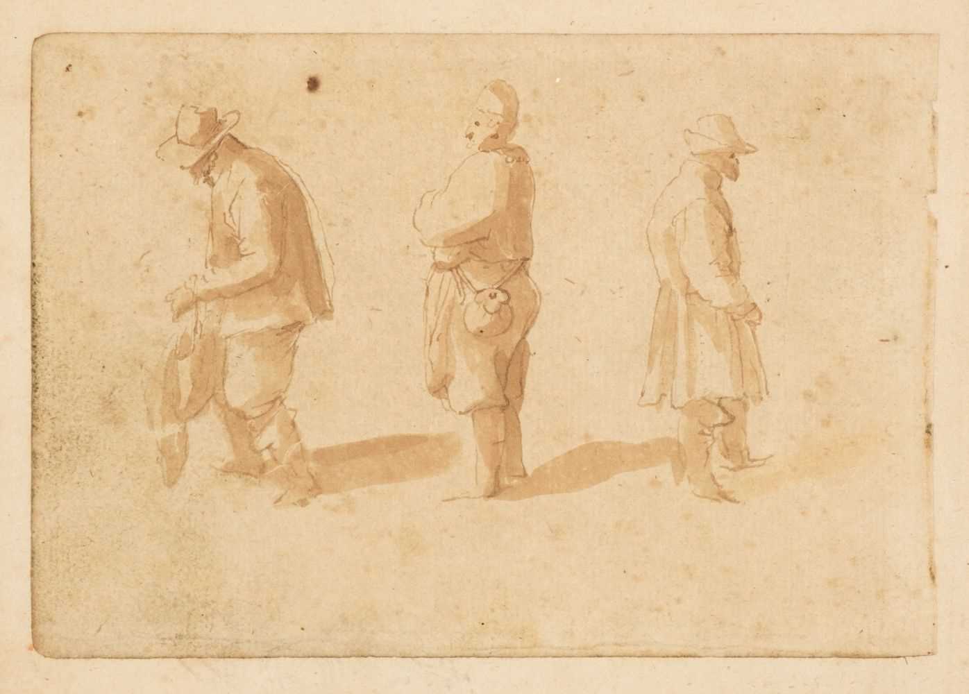 Lot 310 - Breughel (Jan, 1568-1625). Three Peasants, probably late 16th or early 17th century