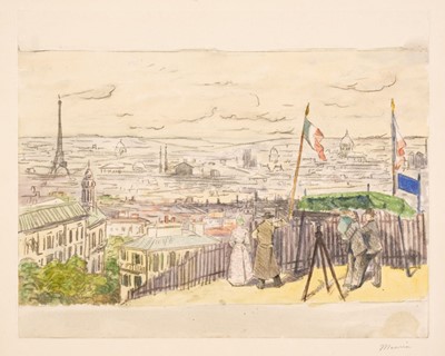 Lot 548 - Maurin (Charles, 1856-1914). View of Paris from Montmartre