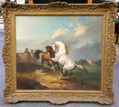 Lot 429 - English School. Horses at Play, and Horses Frightened, early-mid 19th century