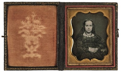 Lot 185 - Ninth-Plate daguerreotype of a young (?American) girl, 1850s