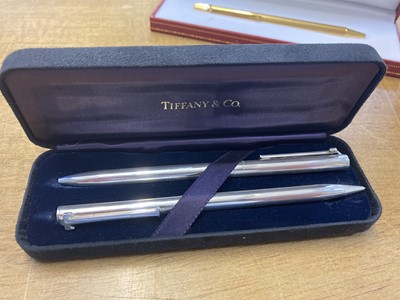 Lot 83 - Luxury Pens. Cartier, Tiffany & Co and Mont Blanc