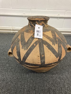 Lot 163 - Funerary pot. A Chinese Neolithic earthenware funerary pot