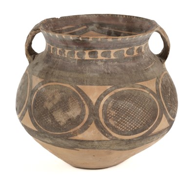 Lot 164 - Funerary pot. A Chinese Neolithic earthenware funerary pot