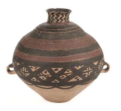 Lot 165 - Funerary pot. A Chinese Neolithic earthenware funerary pot