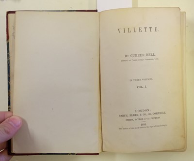 Lot 167 - Bronte (Charlotte). Villette, 1st edition, 1853