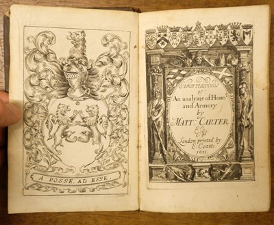 Lot 103 - Carter (Matthew). Honor rediviuus, 1st edition, 1655, & 3 others