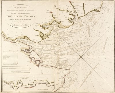 Lot 394 - River Thames. Heather (William), Chart of the Entrances to the River Thames..., 1791