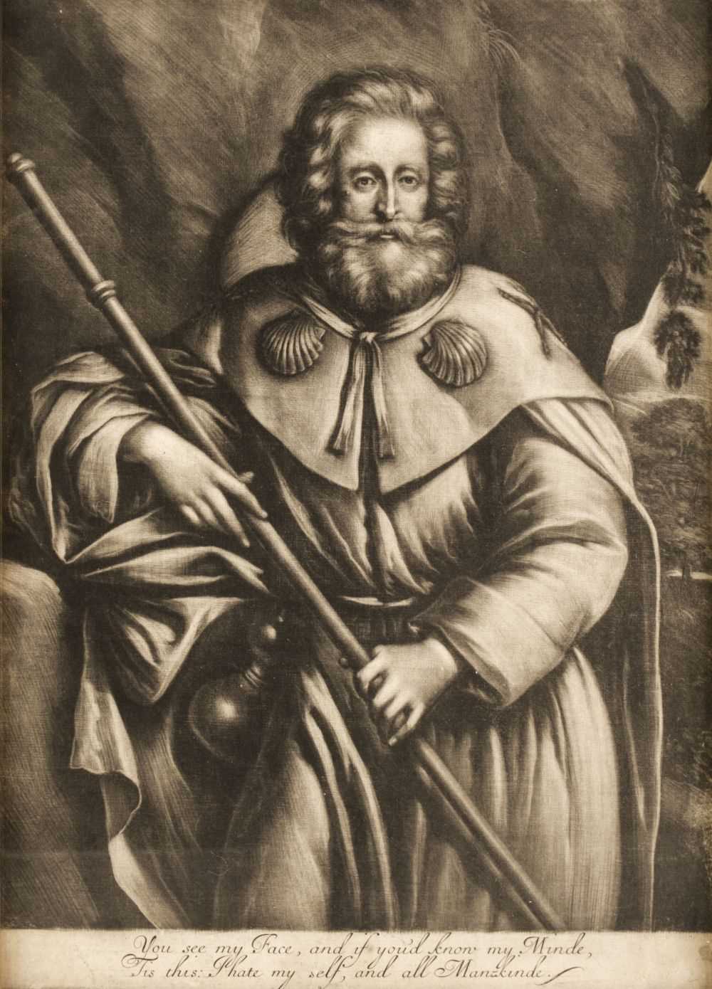 Lot 423 - Killigrew (Sir Thomas). Portrait of Sir Thomas Killigrew as a pilgrim, c.1680