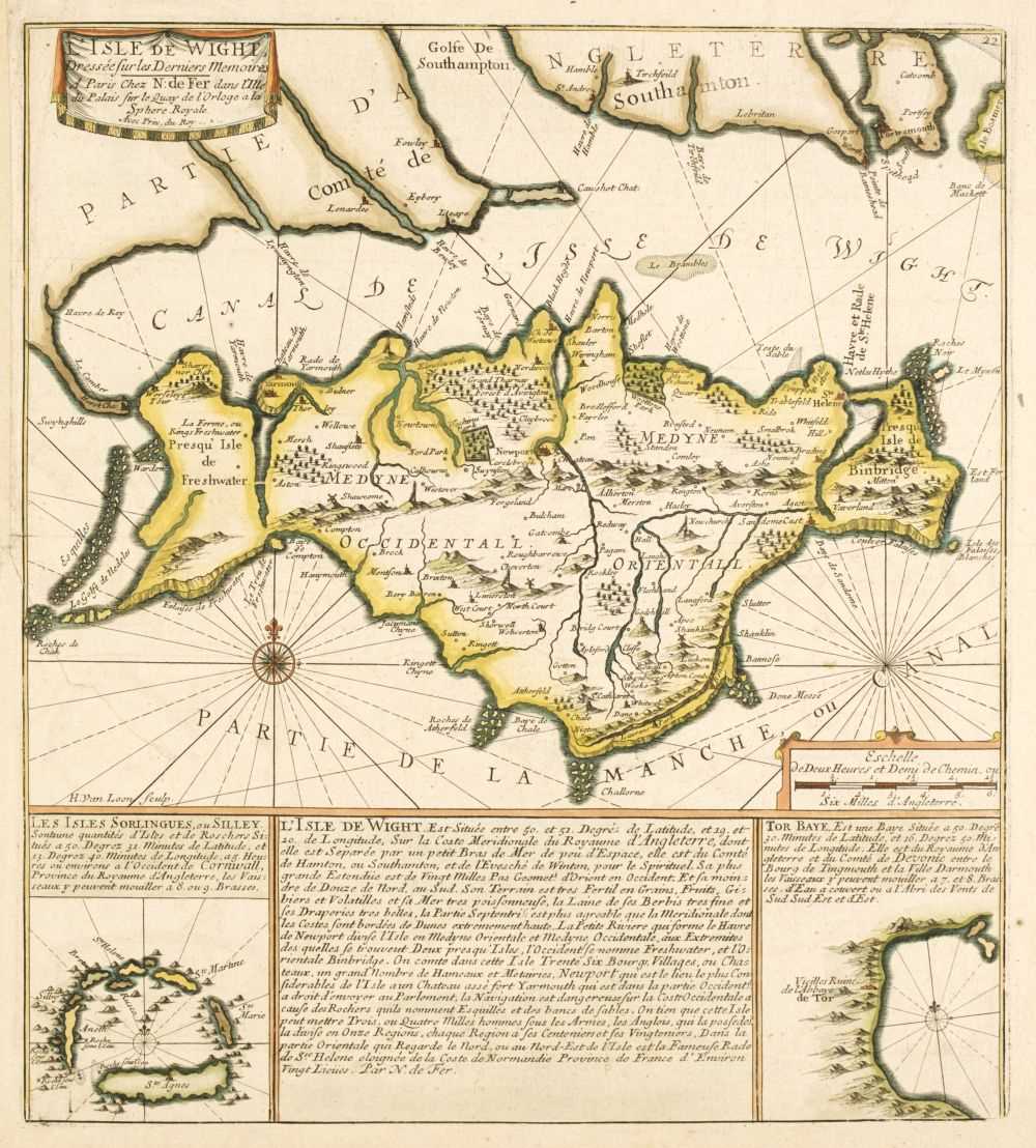 Lot 357 - Isle of Wight. A collection of thirty maps, 18th & 19th century