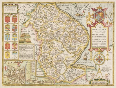 Lot 365 - Lincolnshire. Speed (John), The Countie and Citie of Lincolne Described..., 1676