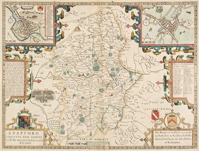 Lot 406 - Staffordshire. Speed (John), Stafford Countie and Towne..., 1676