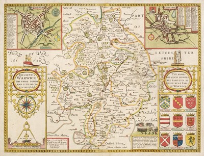 Lot 410 - Warwickshire. Speed (John), The Counti of Warwick The Shire Towne and Citie..., circa 1627